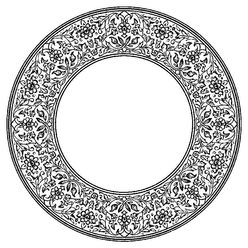 قاب و حاشیه طرح گرد 